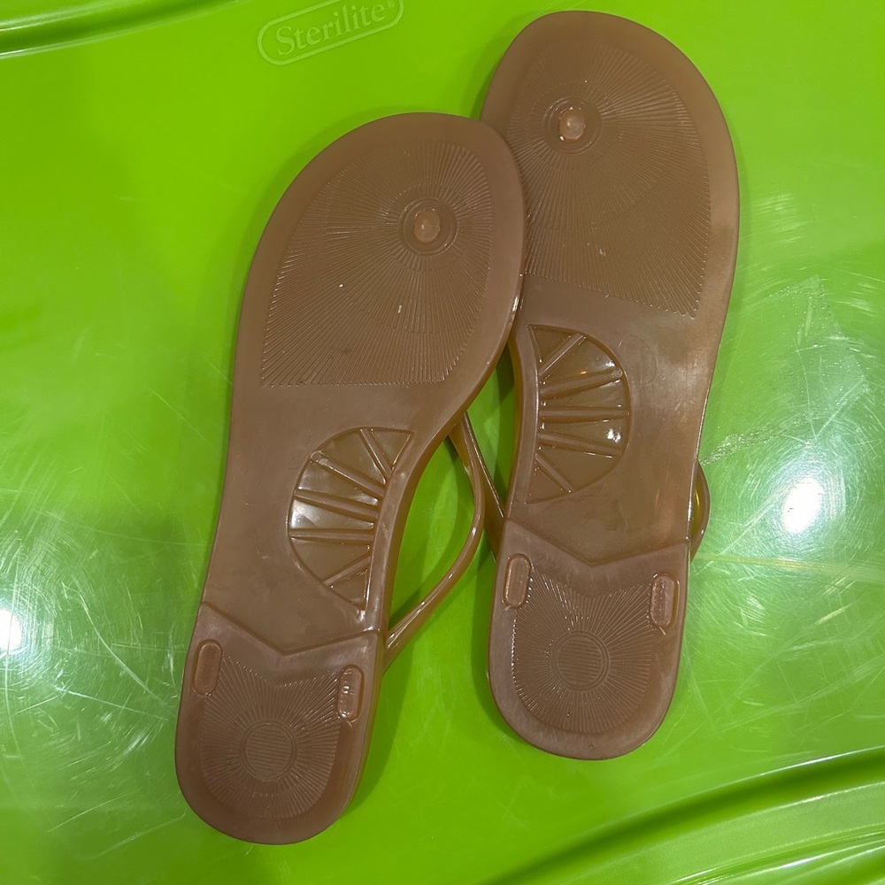 Classic Brown Women's Jelly Flip Flops